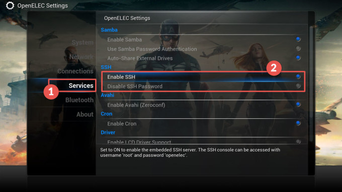 openelec_enable_ssh_service